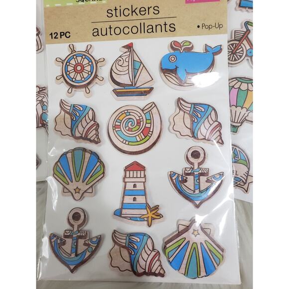 Crafters Square Pop-Up Stickers ANTIQUE CARS Vintage Motorcycles Scooter‎ Travel - Picture 2 of 8